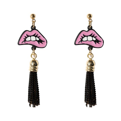 Lip&#039;s tassel earrings