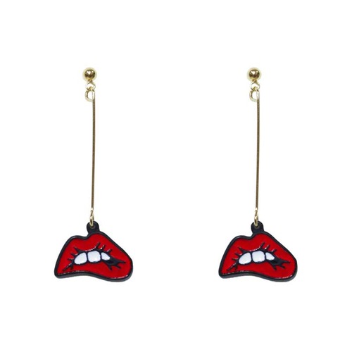 Lip pendant bar Earrings